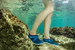SUBEA Obuv do vody Aquashoes 500 suchý zips modro-ružová tyrkysová 40-41