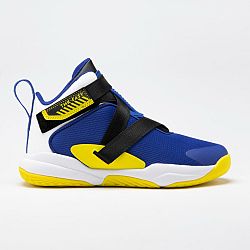 TARMAK Basketbalová obuv pre chlapcov a dievčatá EASY X modro-žltá modrá 37