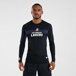 TARMAK Pánske spodné tričko NBA Lakers s dlhým rukávom čierne 2XL