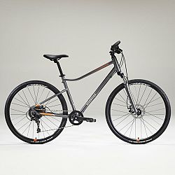 Trekingový bicykel Riverside 700 sivo-oranžový šedá L