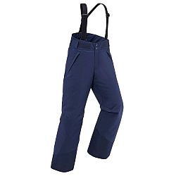 WEDZE Detské lyžiarske nohavice 500 PNF s trakmi nepremokavé modré 6-8 r
