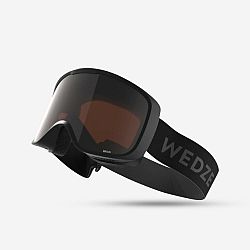WEDZE Lyžiarske a snowboardové okuliare G 100 S3 do jasného počasia čierne L