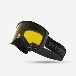 WEDZE Lyžiarske a snowboardové okuliare G100 S1 pre deti aj dospelých do zlého počasia čierne XS
